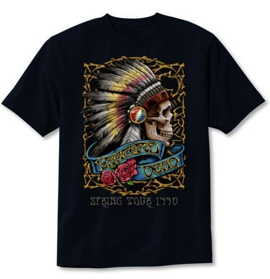 Grateful Dead - Spring Tour '90 Black T Shirt